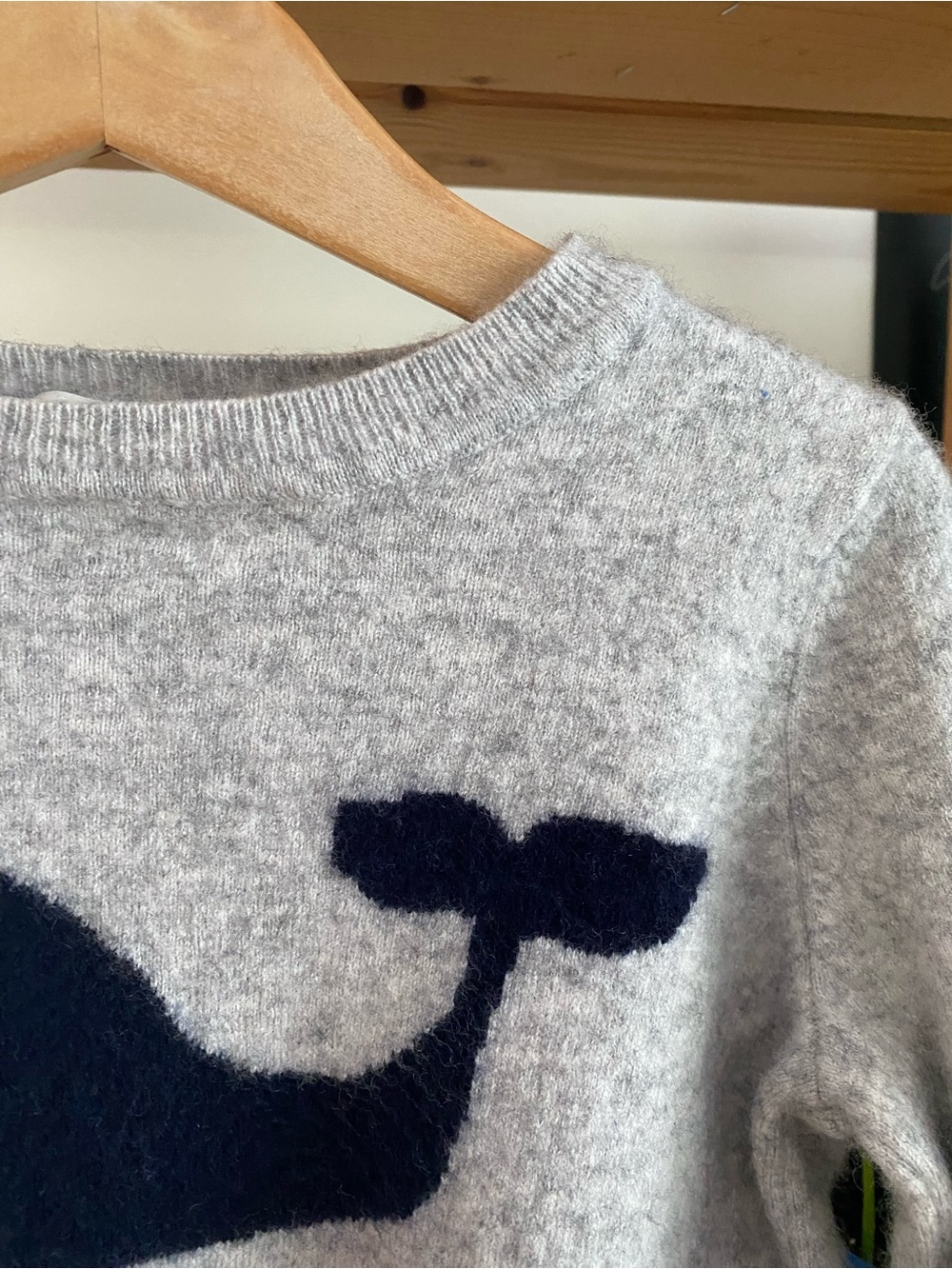 Vineyard Vines Cashmere Wool Blend Whale Crewneck Sweater Medium - Picture 7 of 15